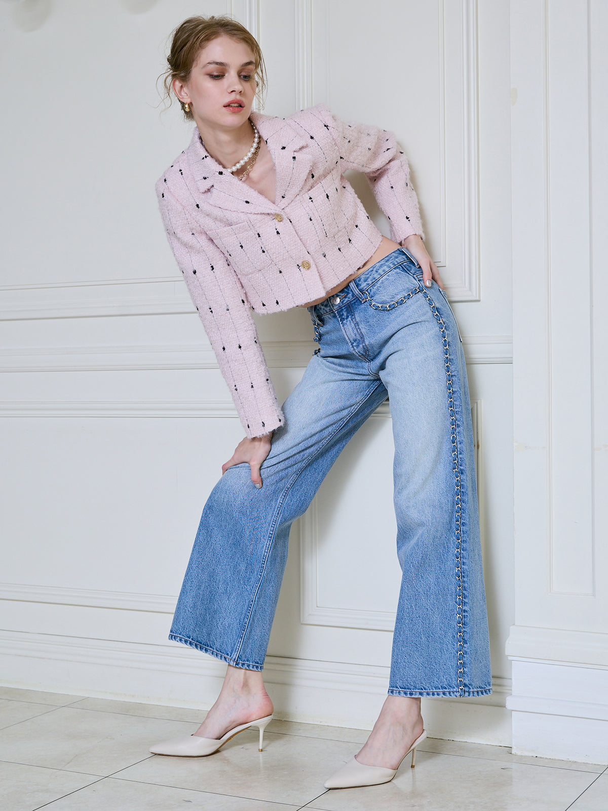 MODEL:175cm／COLOR:LIGHT BLUE／SIZE:23