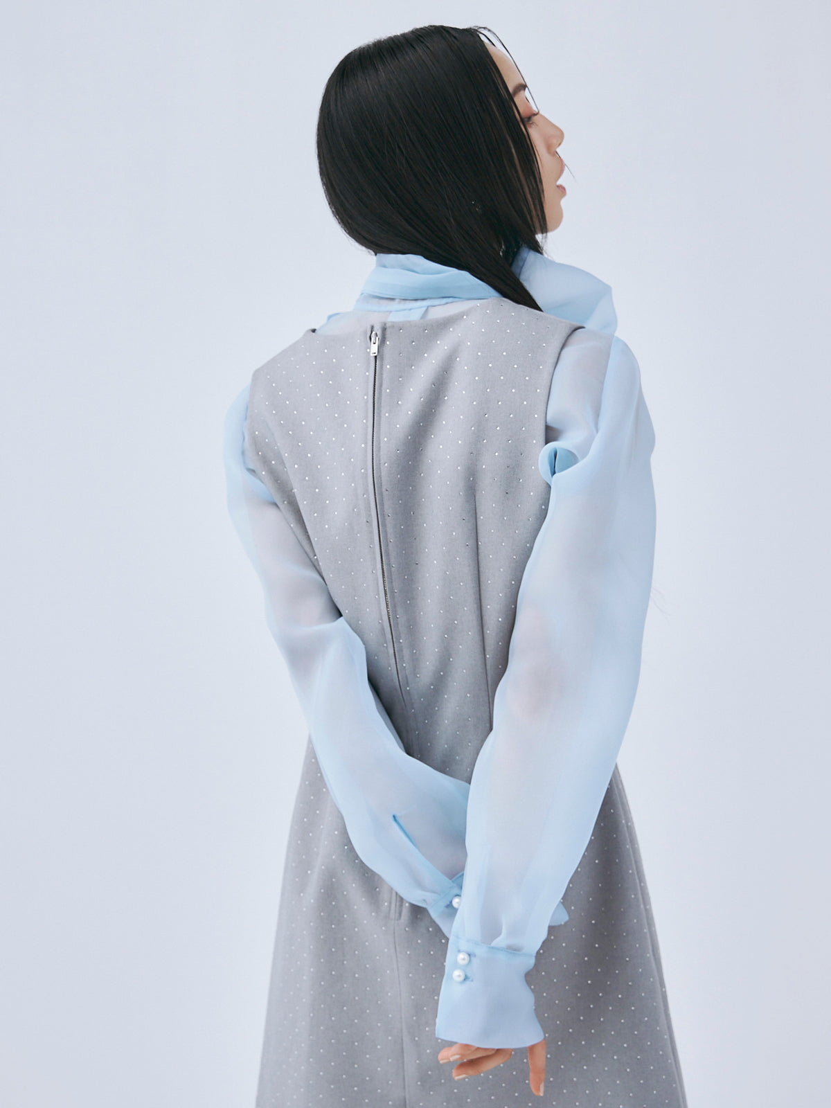 ビジュートリムミニワンピース