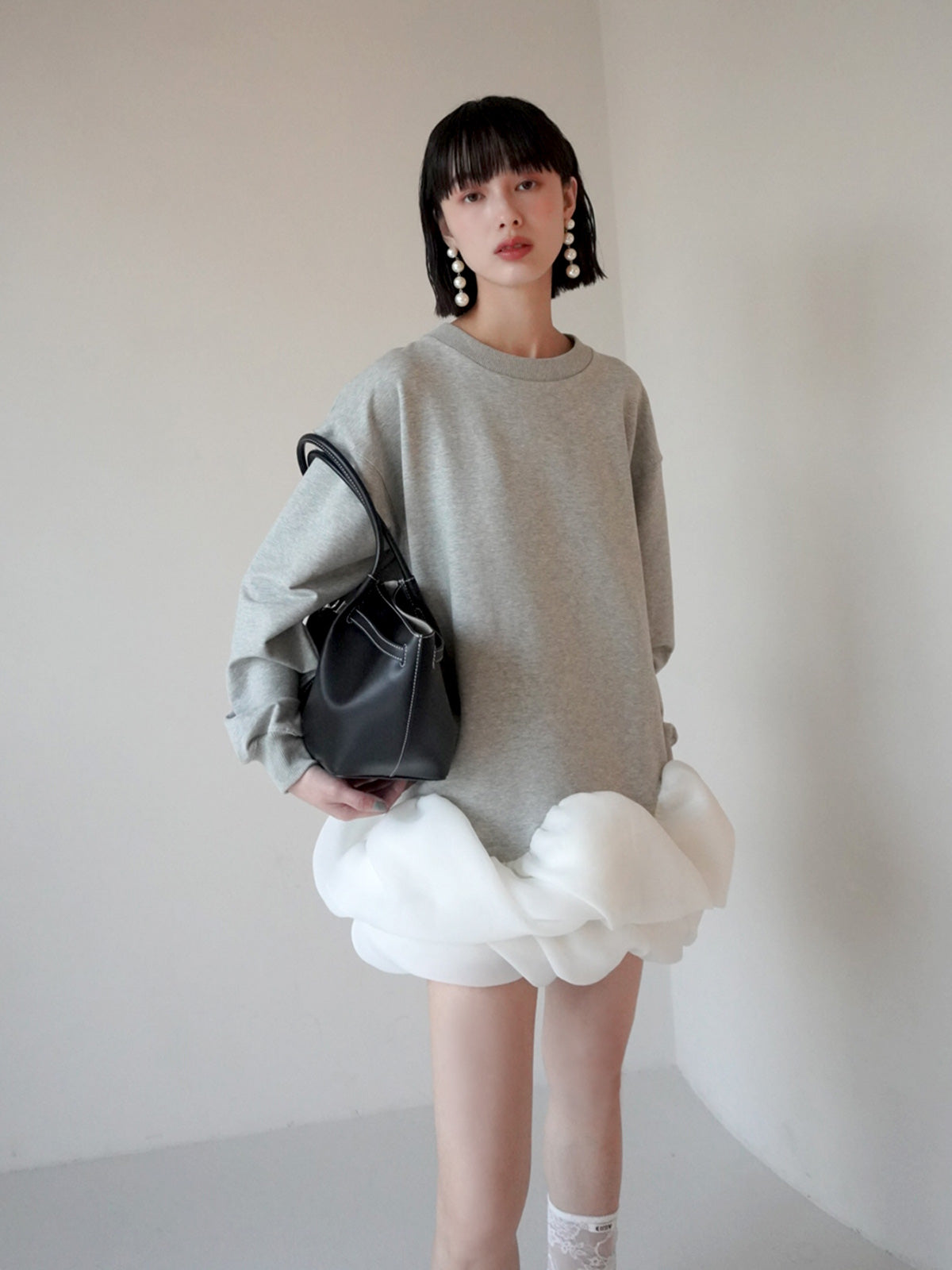 チュールヘムカットワンピース