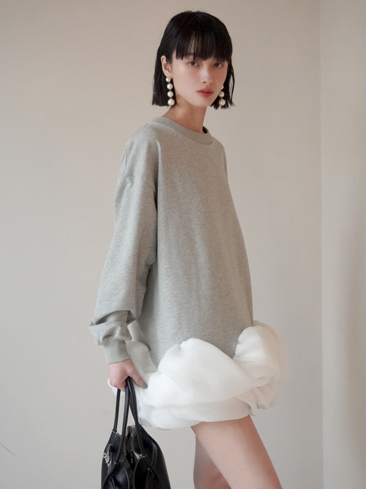 チュールヘムカットワンピース