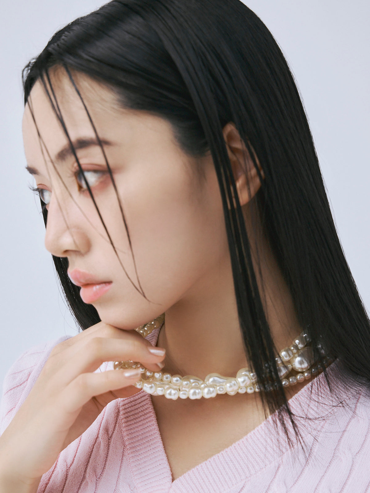 3wayレイヤリングパールネックレス