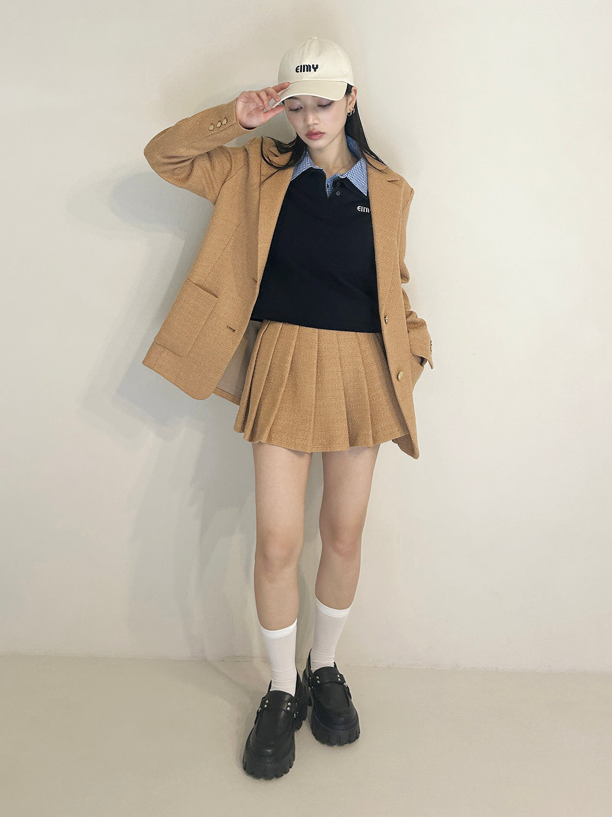 ツイードテーラードジャケット