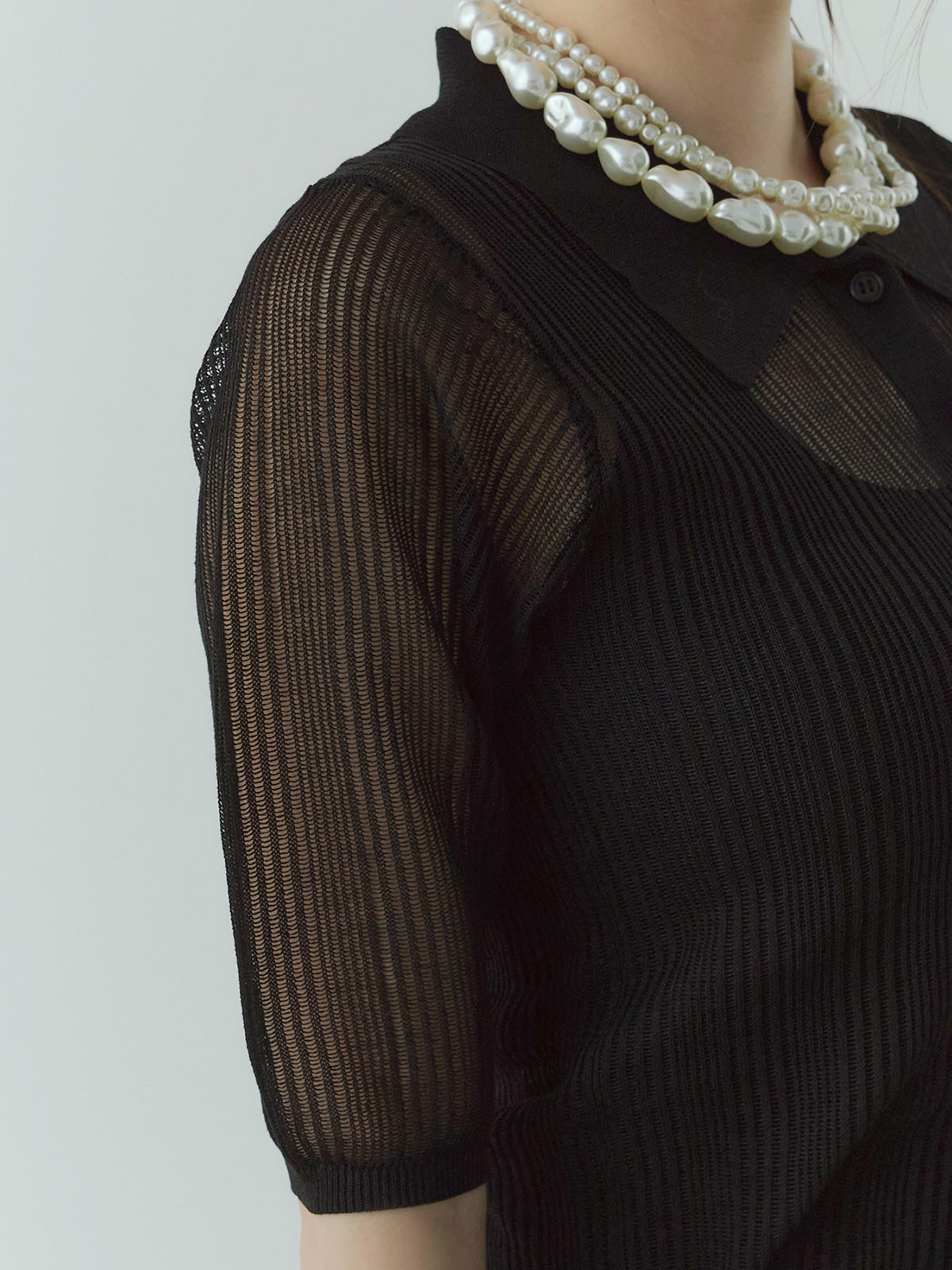 透かし編みニットアンサンブル