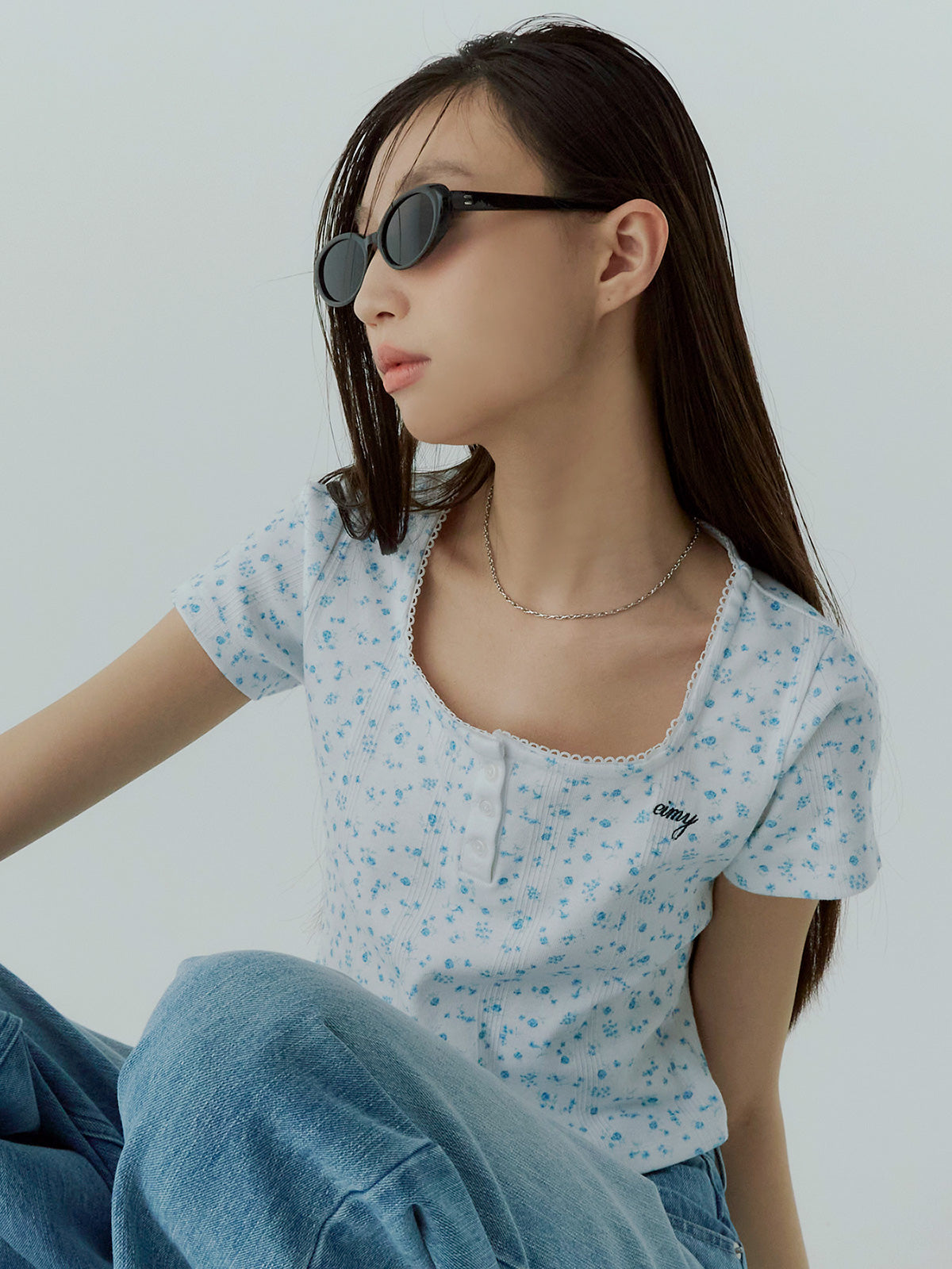 miller×eimy ハーフスリーブコンパクトTシャツ