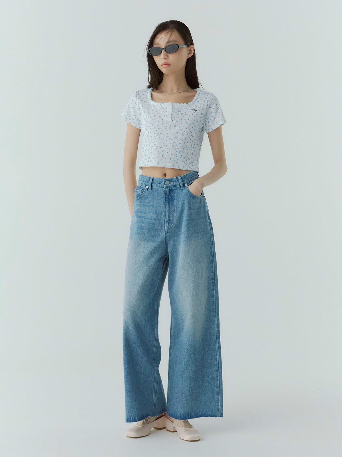 miller×eimy ハーフスリーブコンパクトTシャツ