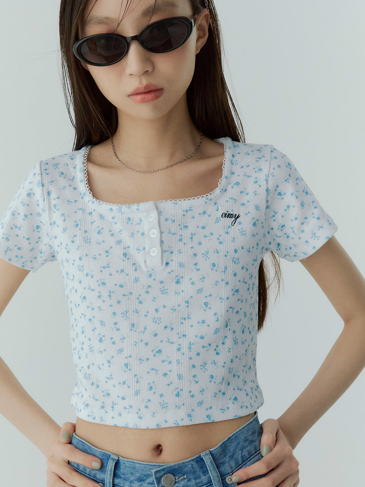 miller×eimy ハーフスリーブコンパクトTシャツ