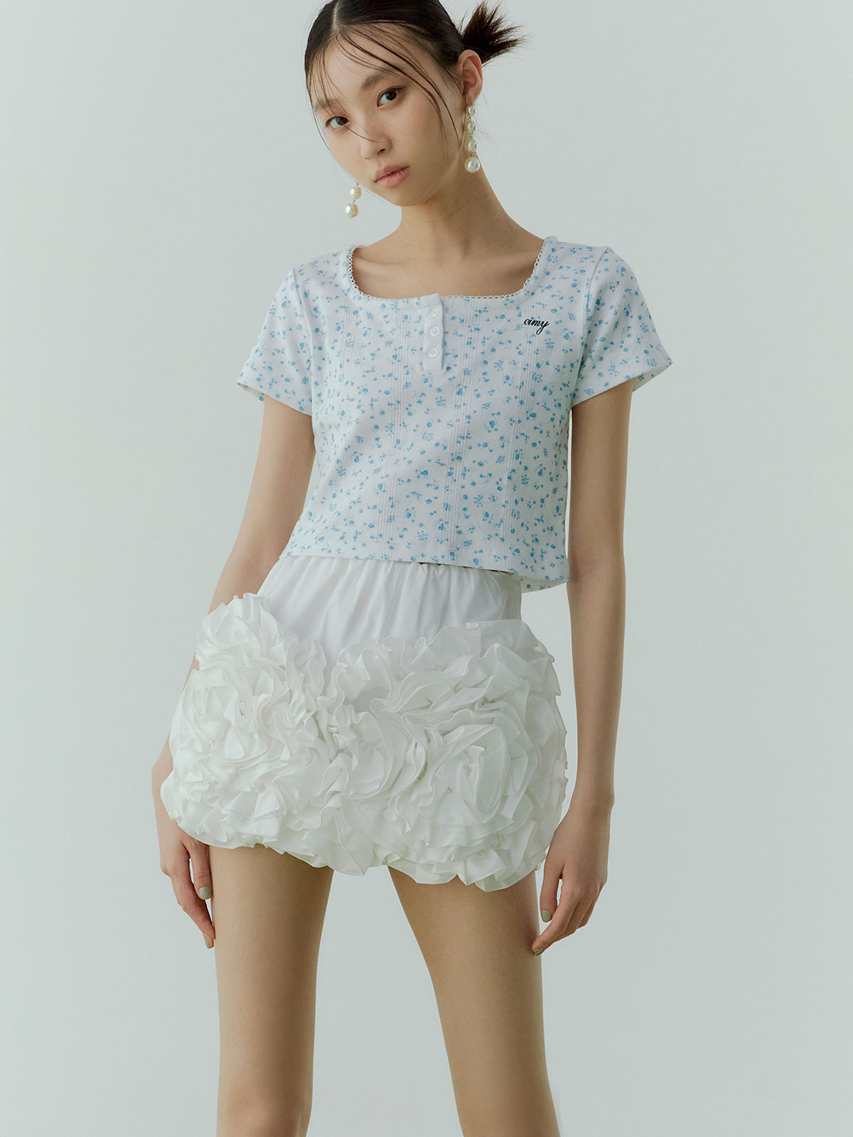 miller×eimy ハーフスリーブコンパクトTシャツ