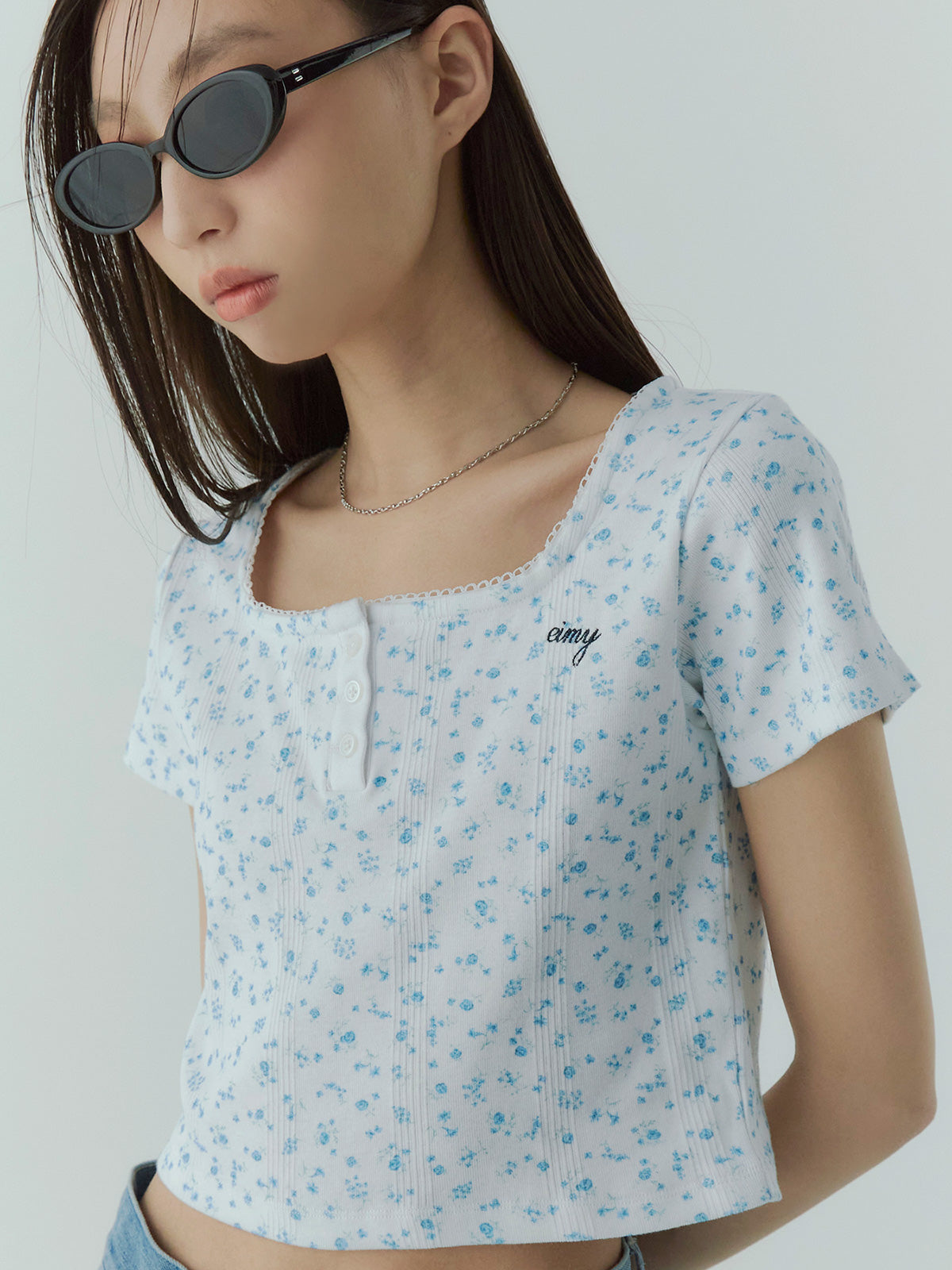 miller×eimy ハーフスリーブコンパクトTシャツ