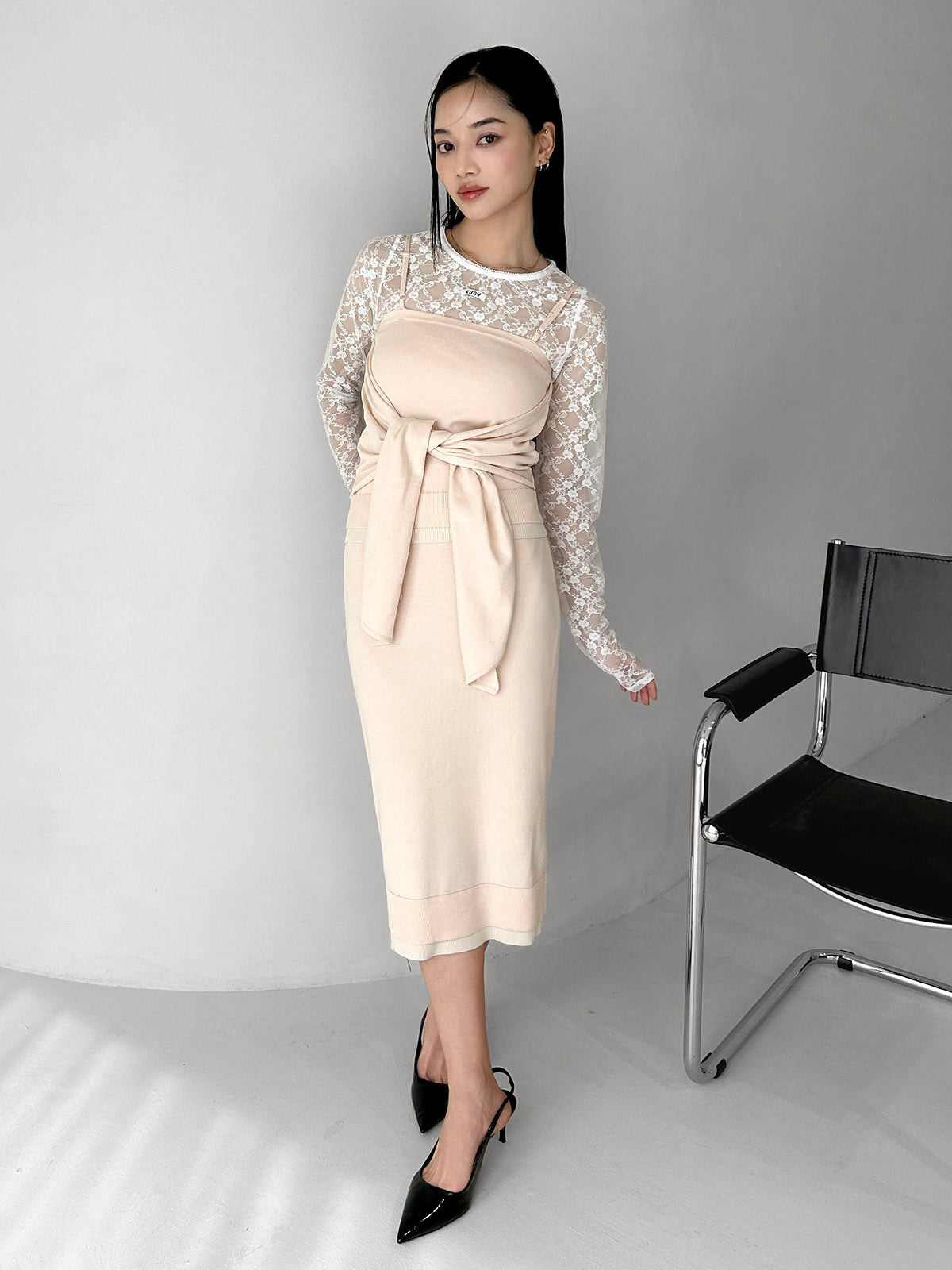 フロントデティールニットセットアップ