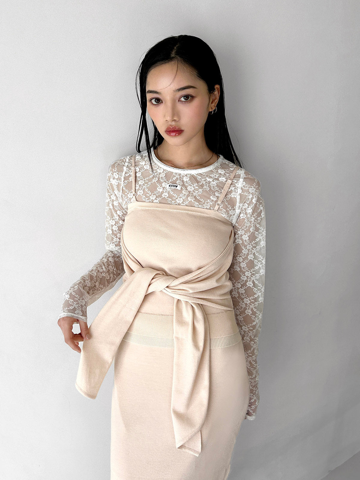 フロントデティールニットセットアップ