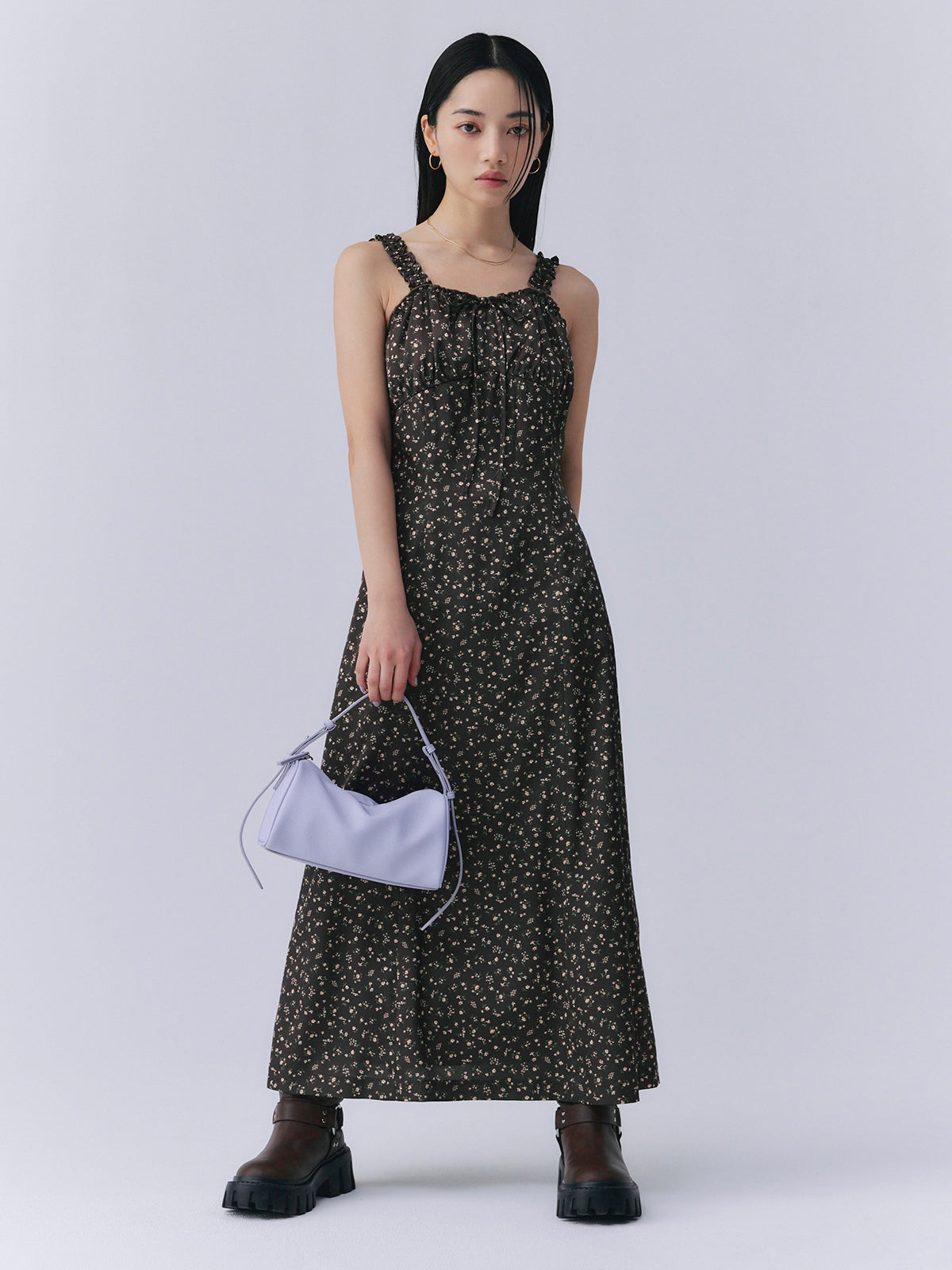 スクエアナローハンドルバッグ