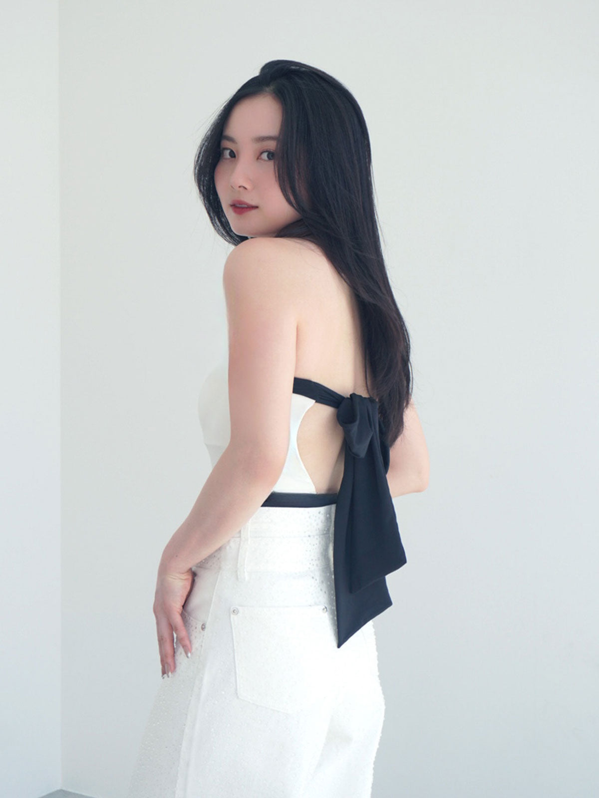 バックリボンワンピース