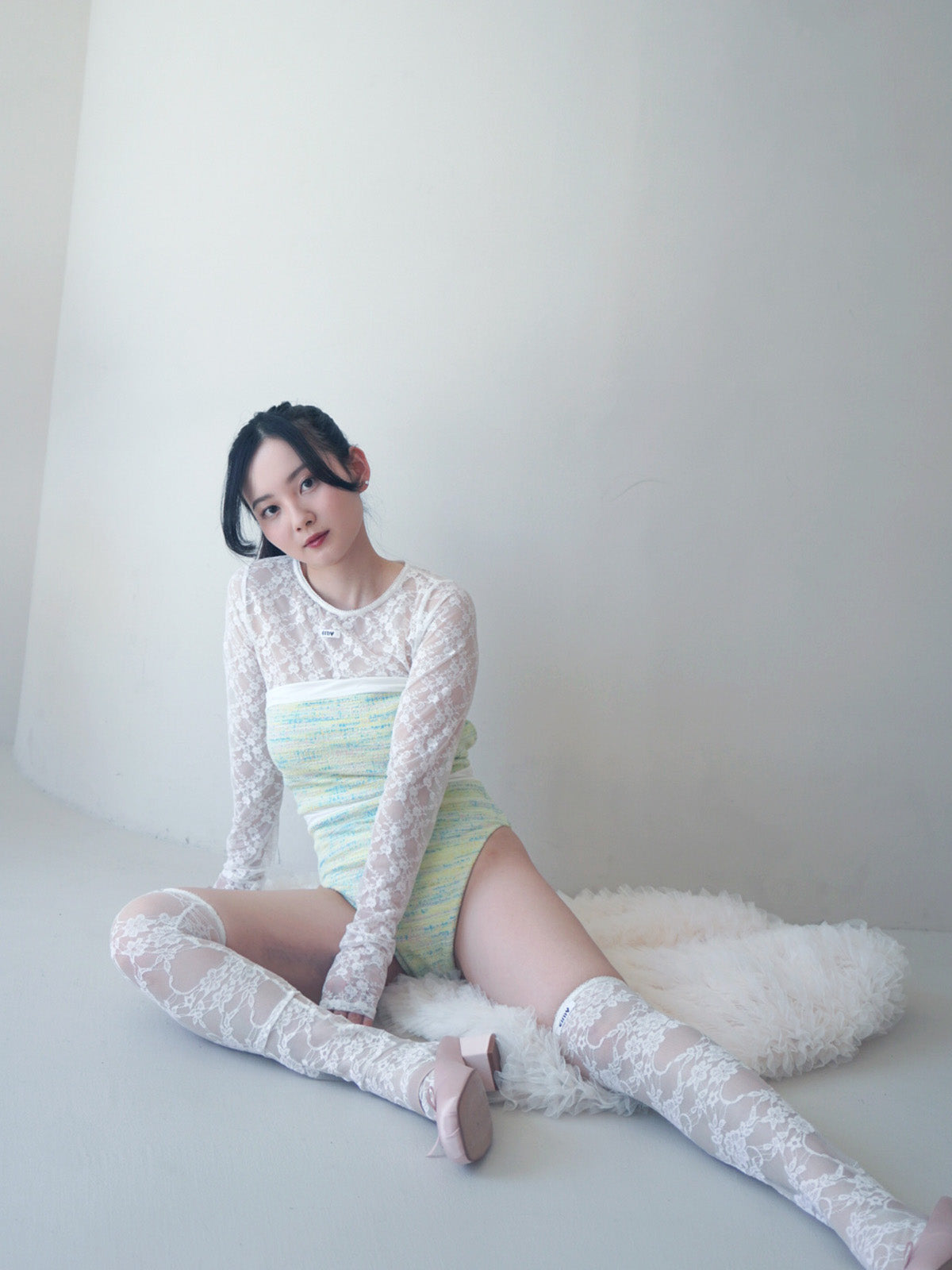 バックリボンツイードワンピース