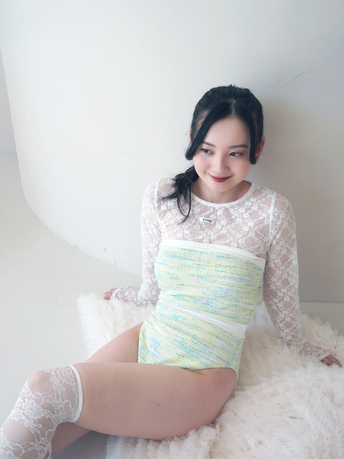 バックリボンツイードワンピース