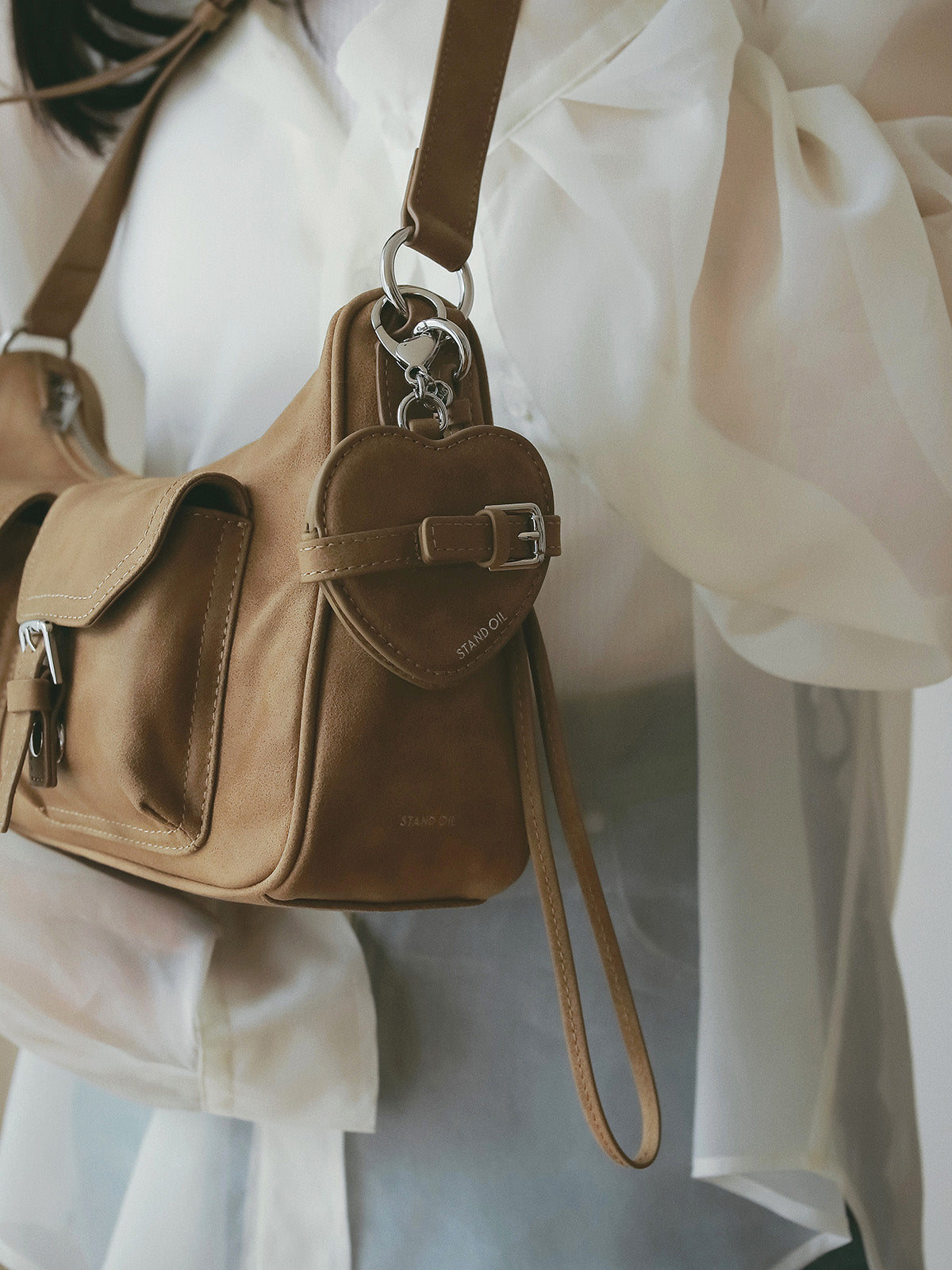 【STAND OIL】BELTED MIRROR KEYRING