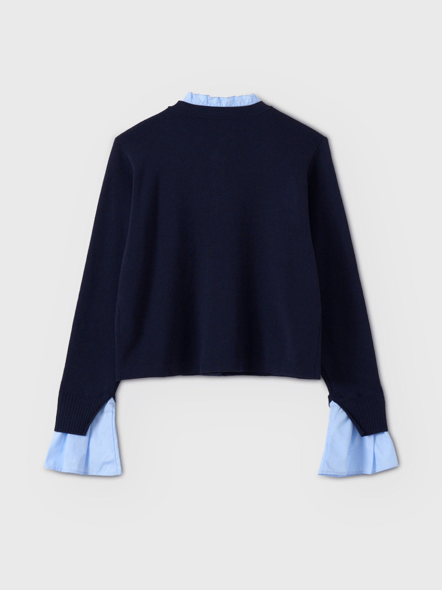 【Best Seller】ATTACHED COLLAR CARDIGAN