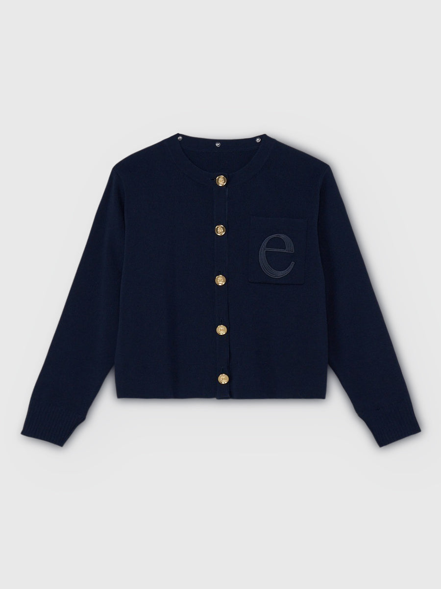 【New Color】Attached collar ニットジャケット