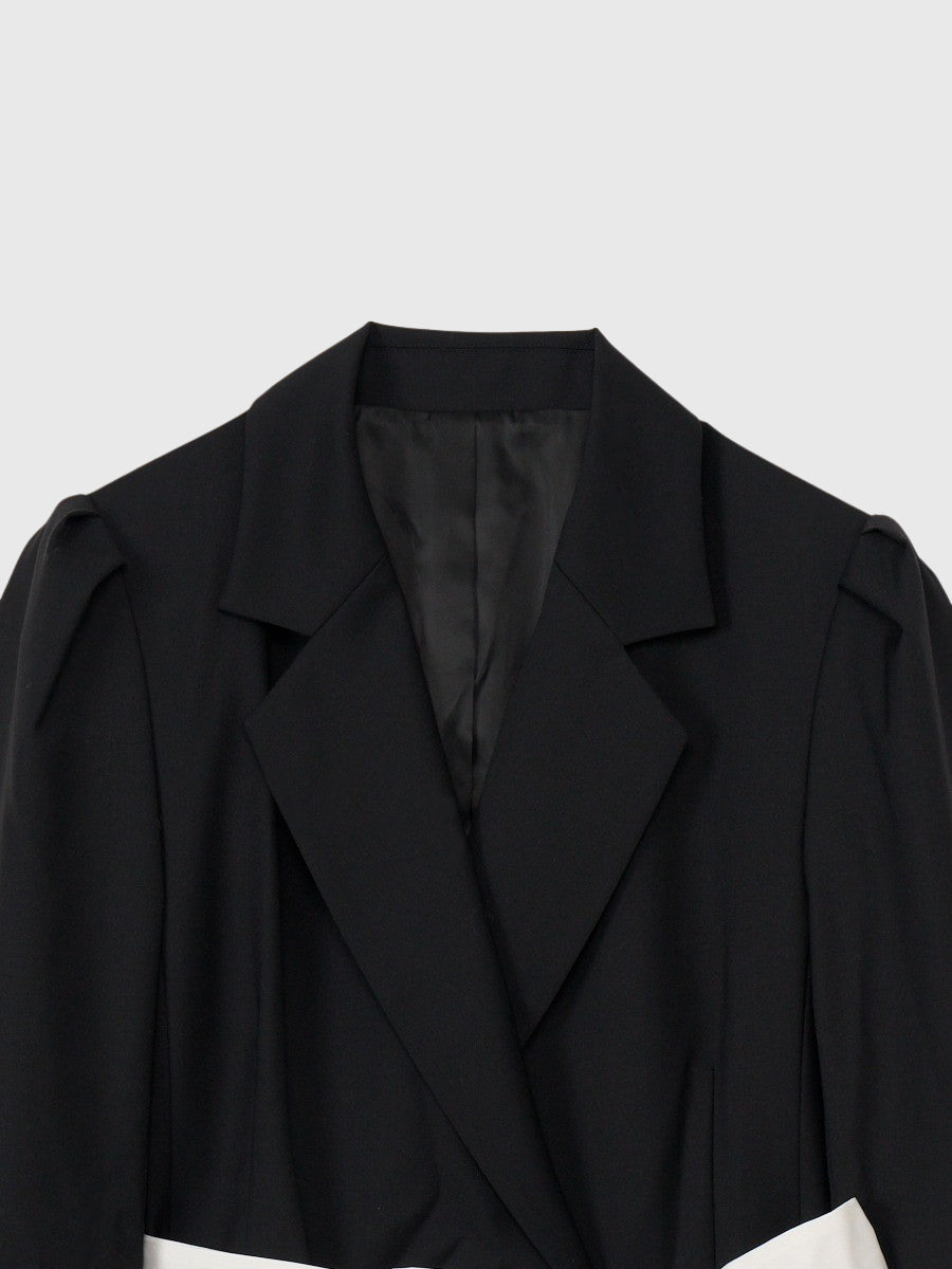 リボンベルトテーラードジャケット