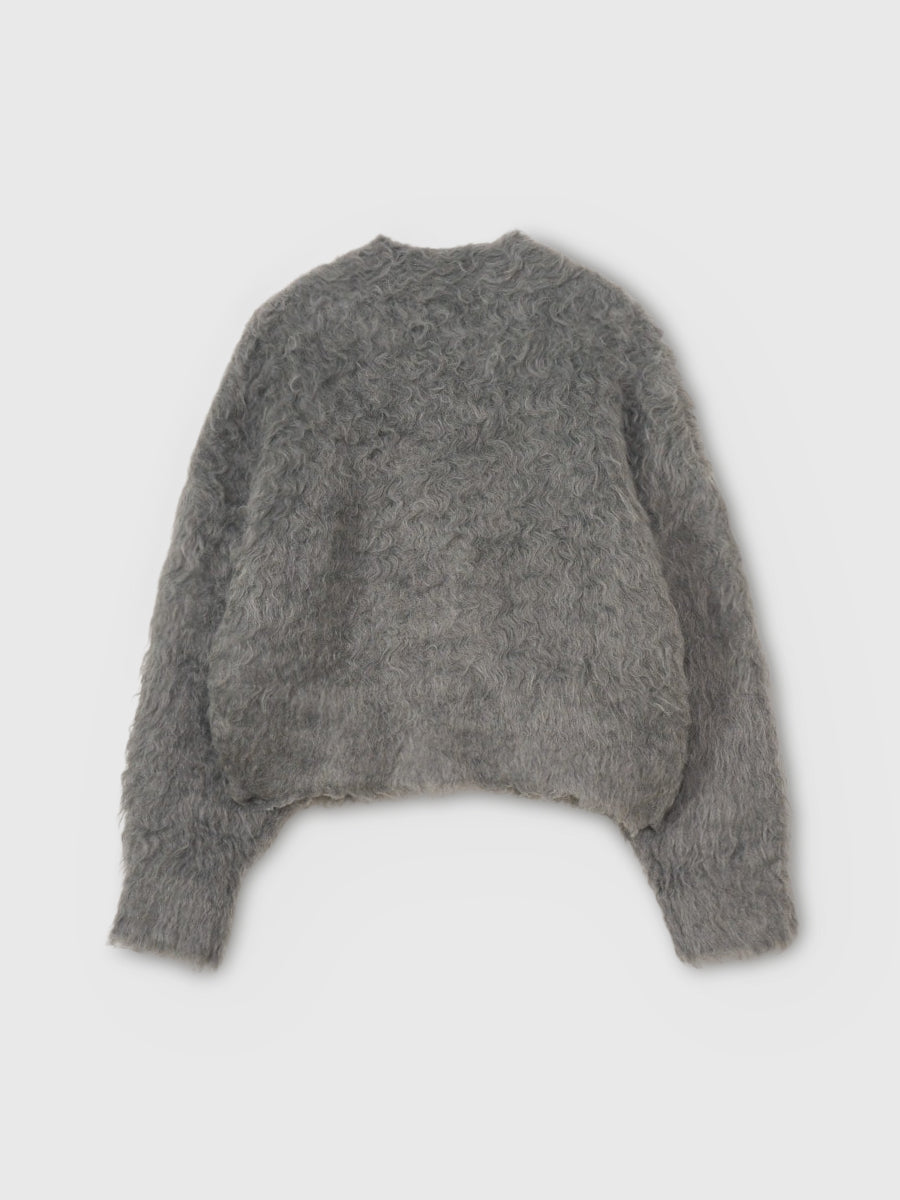 カールシャギーニットカーディガン