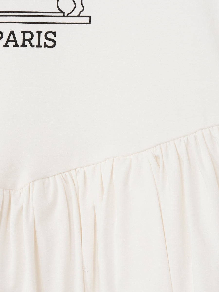 バリエプリントぺプラムTシャツ