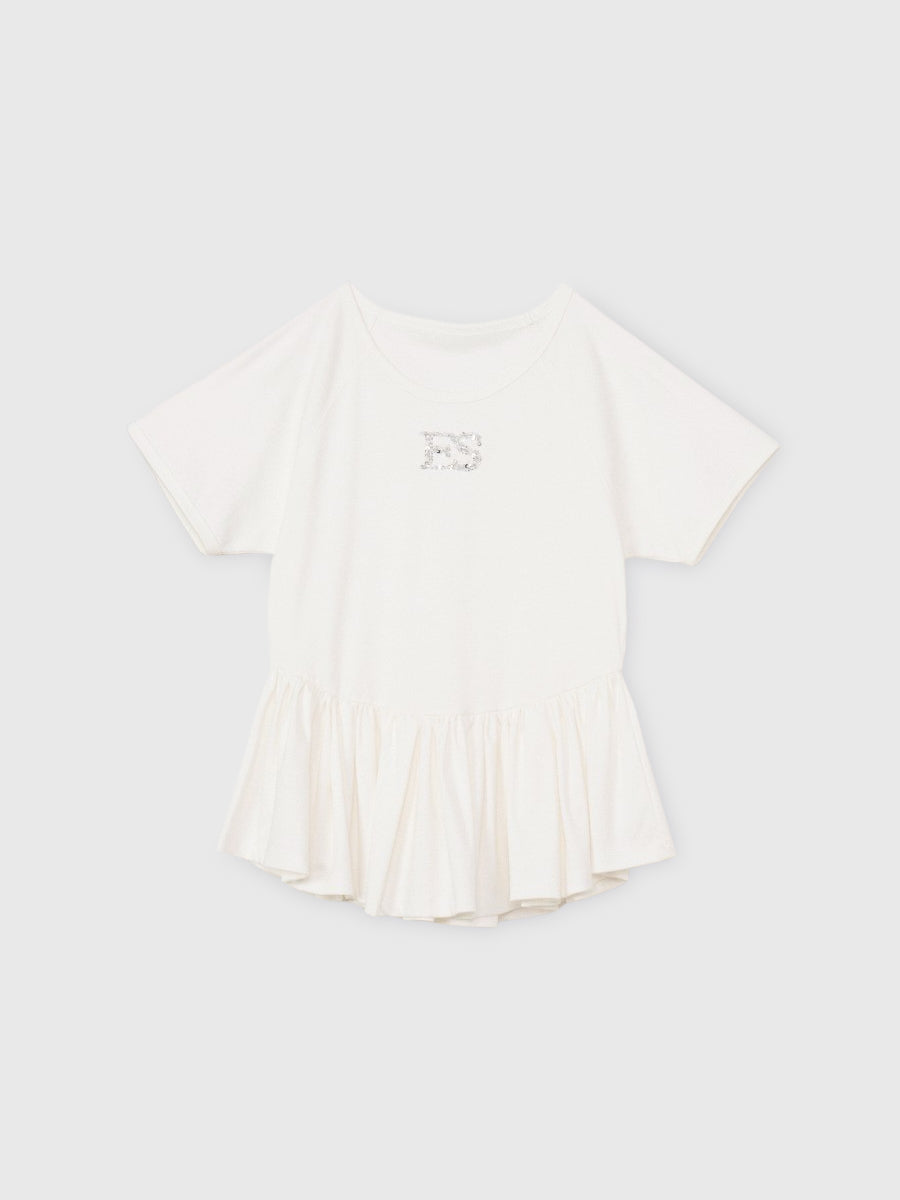 バリエプリントぺプラムTシャツ