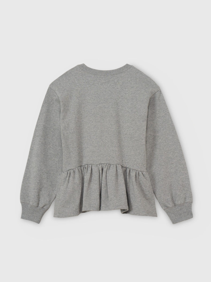 バリエプリントぺプラムスウェットトップス