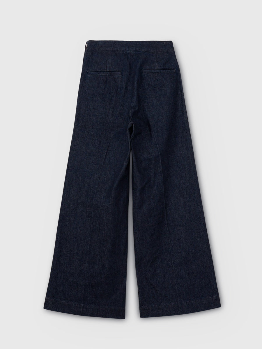 ハイウエストマリンデニムワイドパンツ