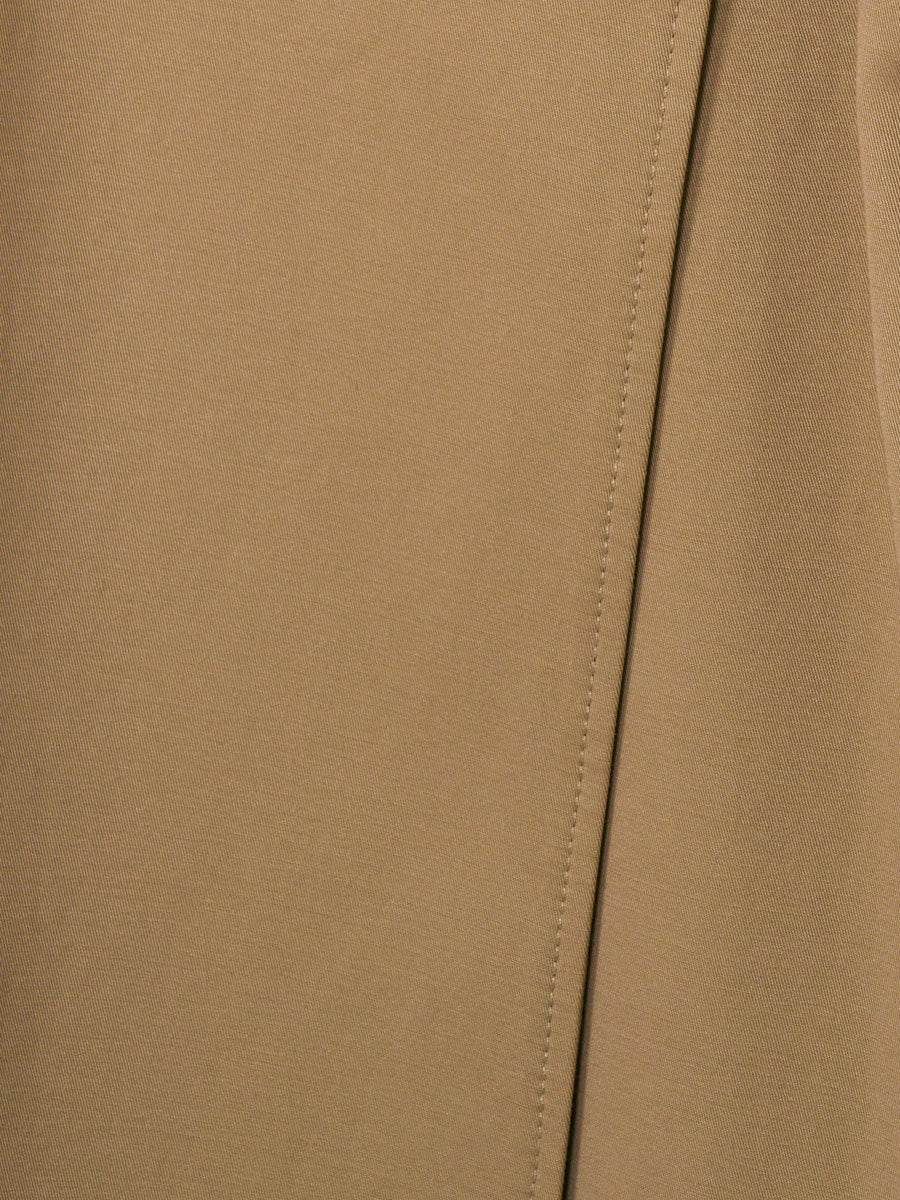 コントラストトリムトレンチワンピース