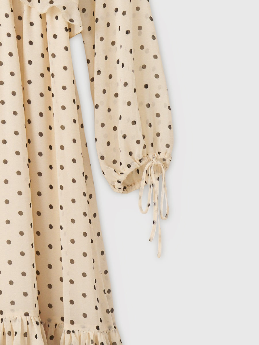 ドットギャザーフリルワンピース