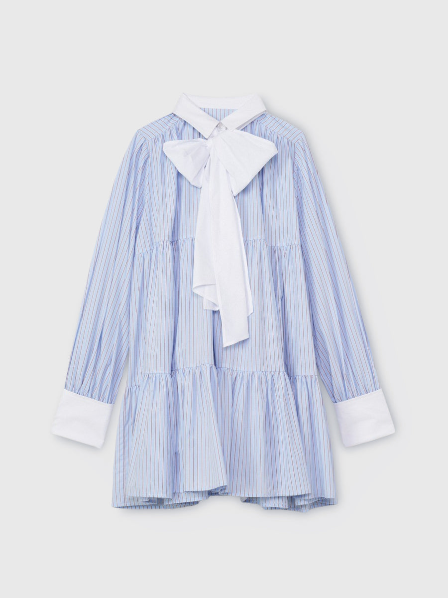 ボリュームティアードミニワンピース