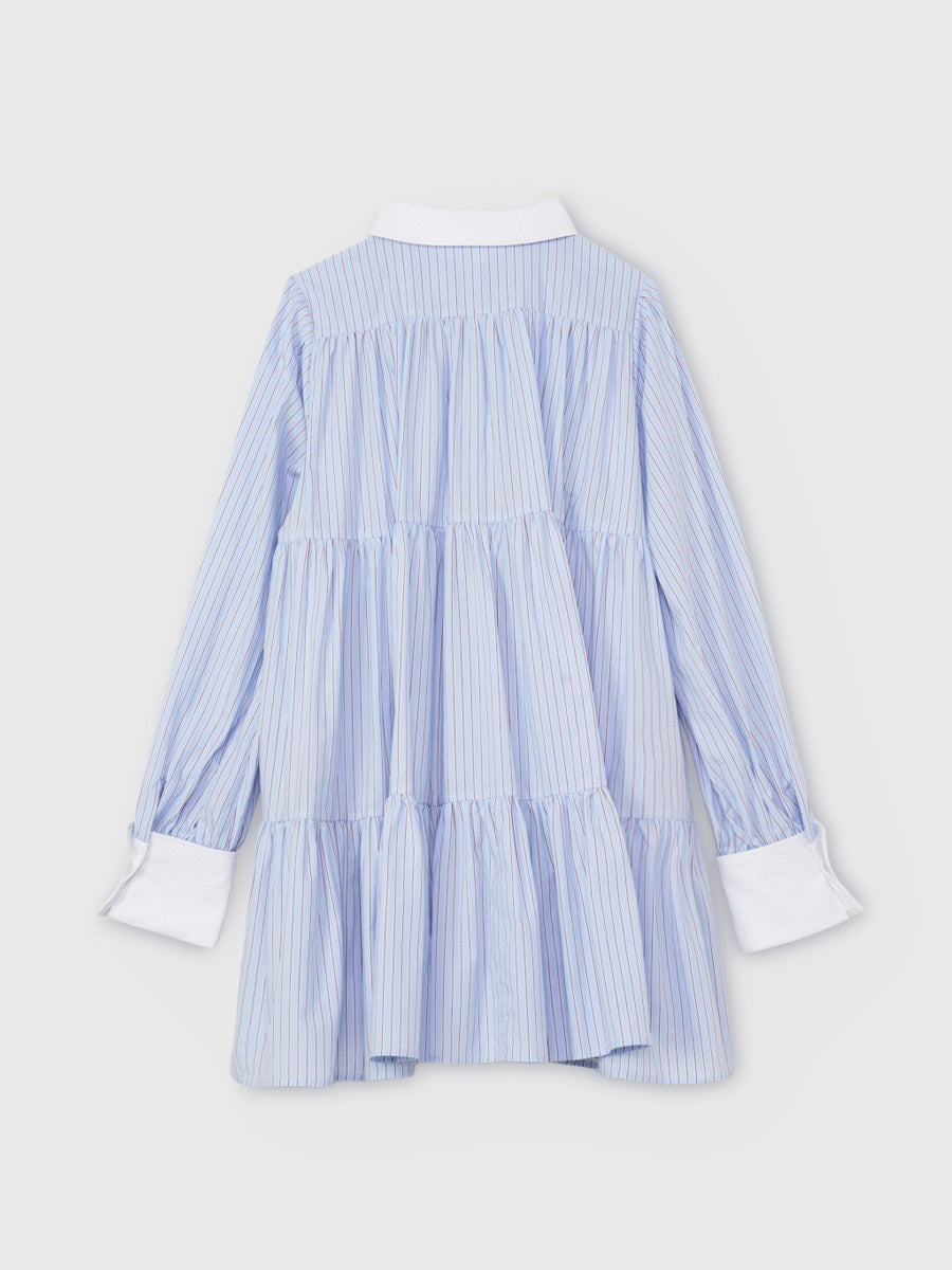 ボリュームティアードミニワンピース