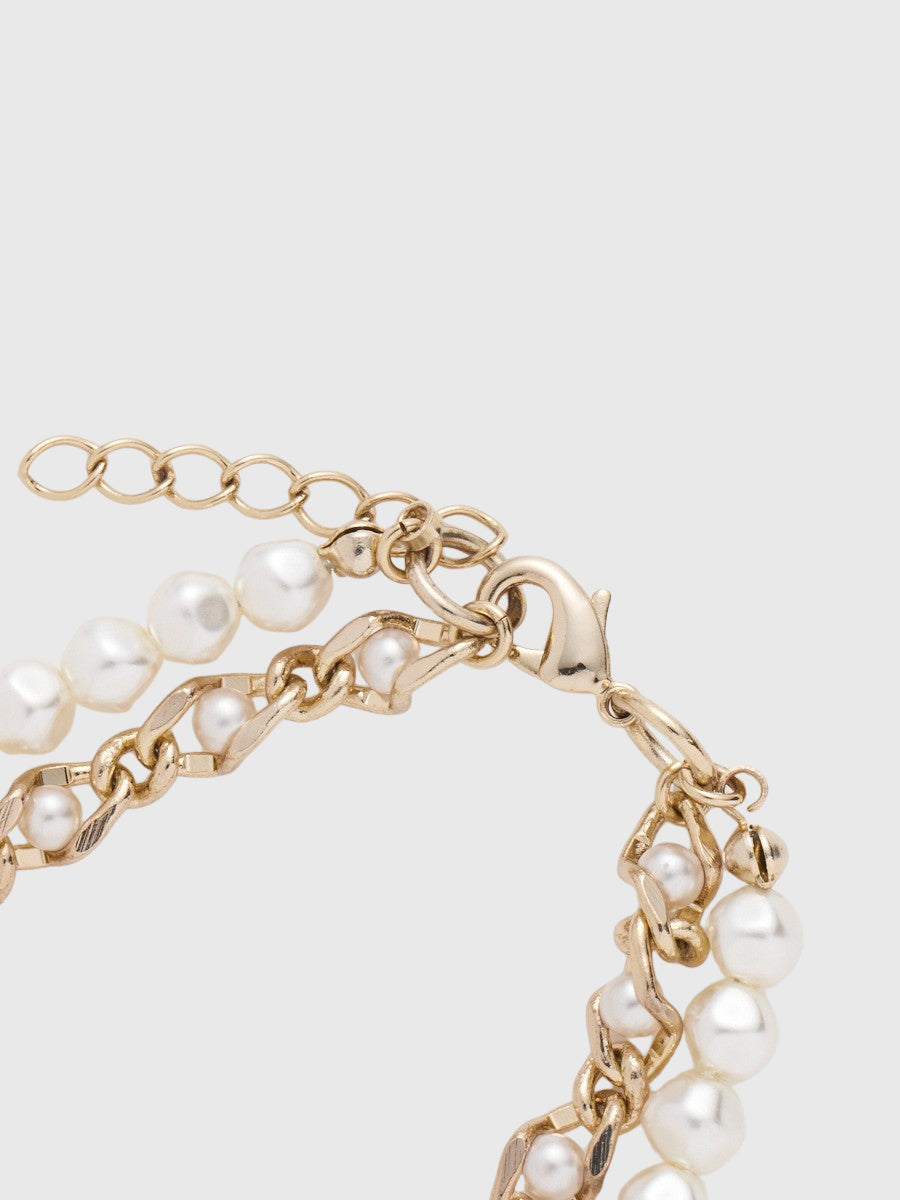 メタルコンビパールブレスレット