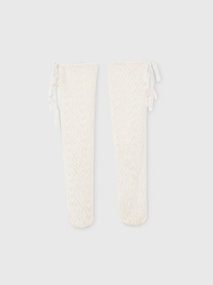 リボントリムレースソックス