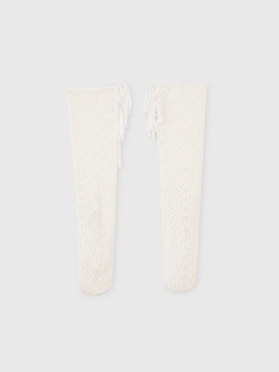 リボントリムレースソックス