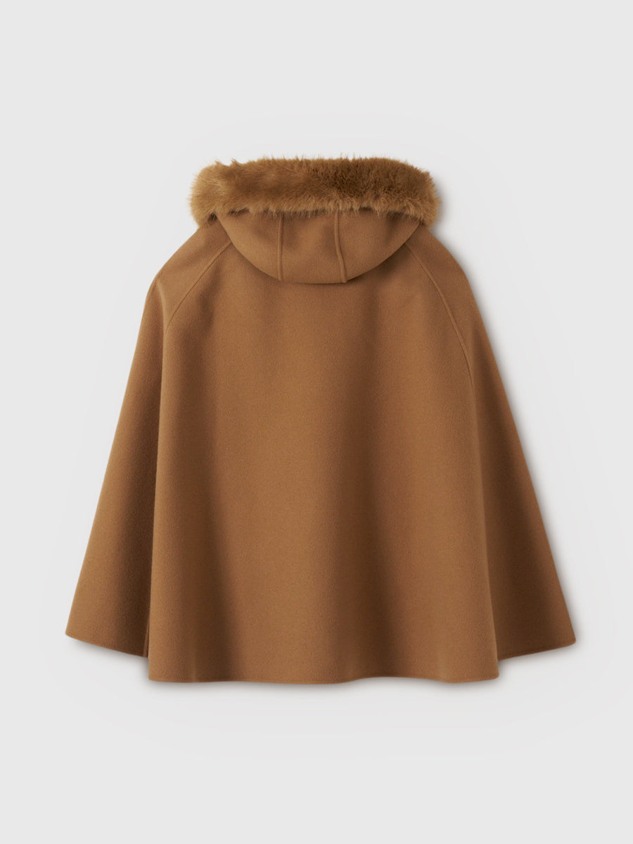 ファーポケットマントコート