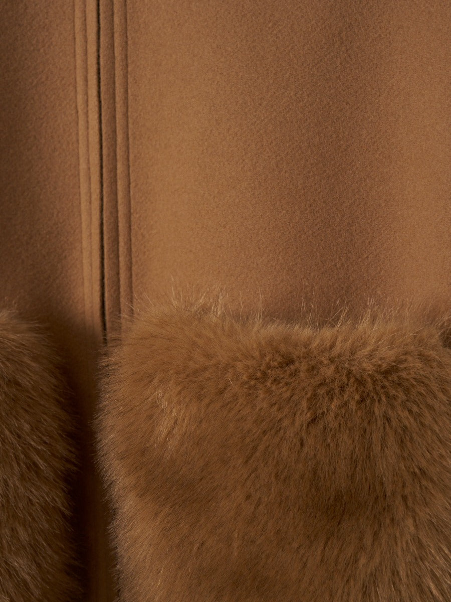 ファーポケットマントコート