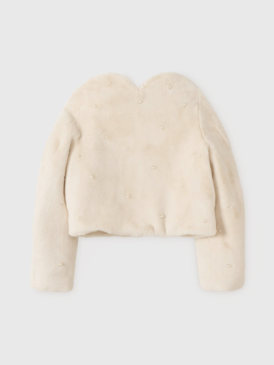 スカラカラーパールスタッズファージャケット