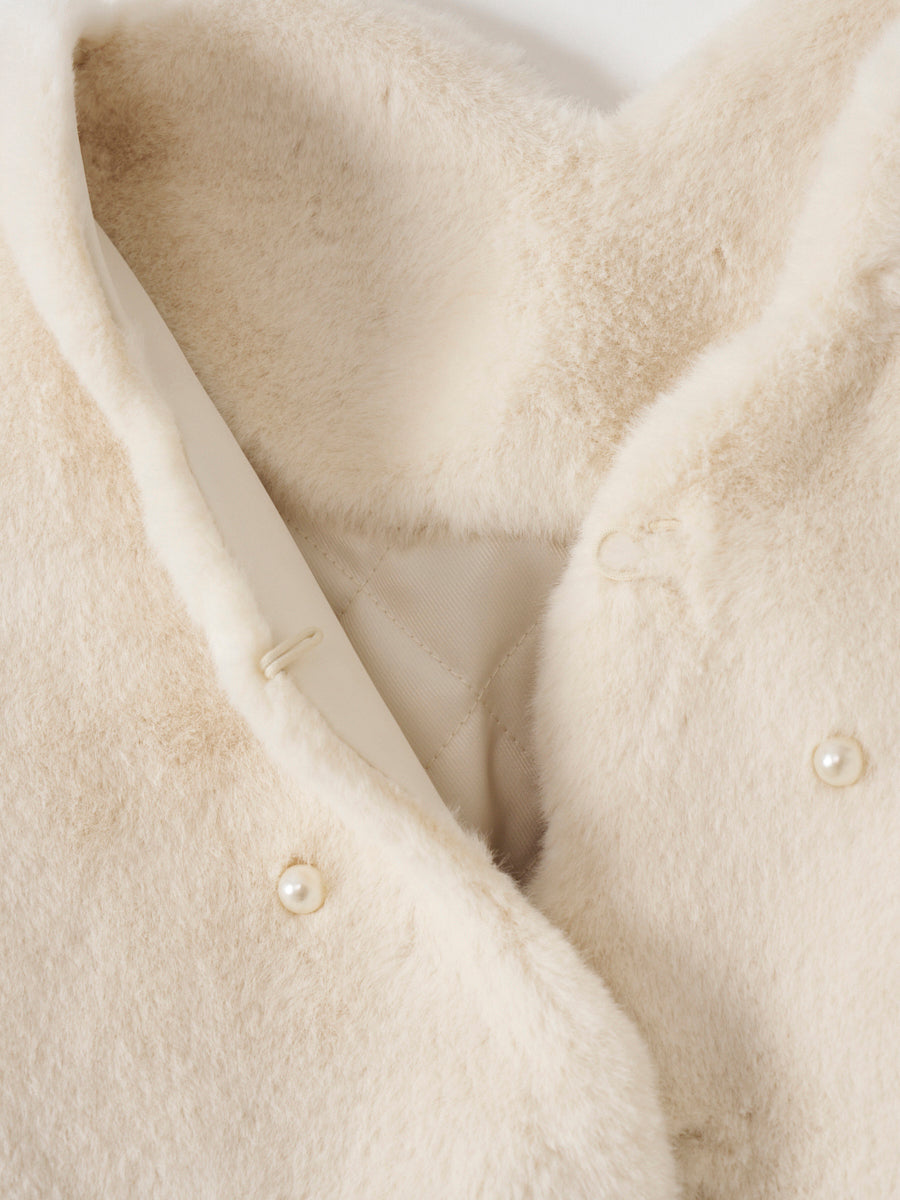 スカラカラーパールスタッズファージャケット