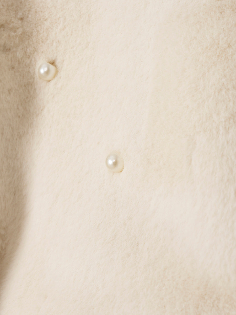 スカラカラーパールスタッズファージャケット