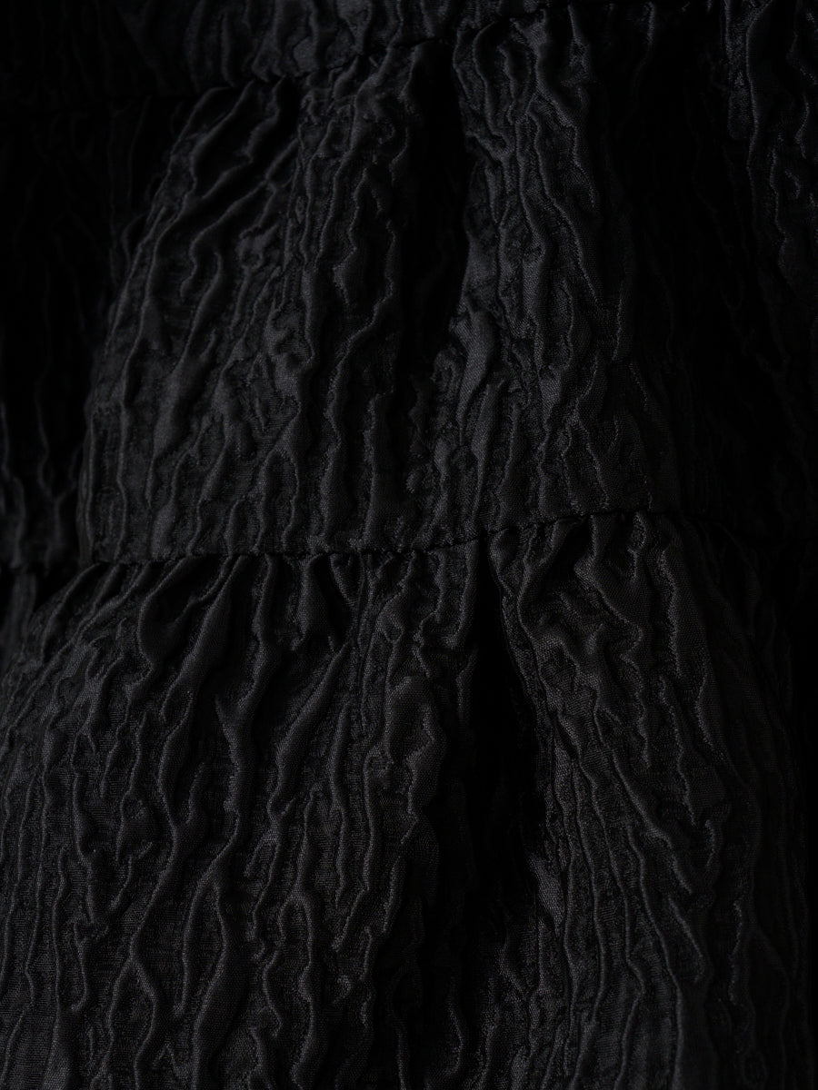 2wayバックリボンジャガードペプラムトップス