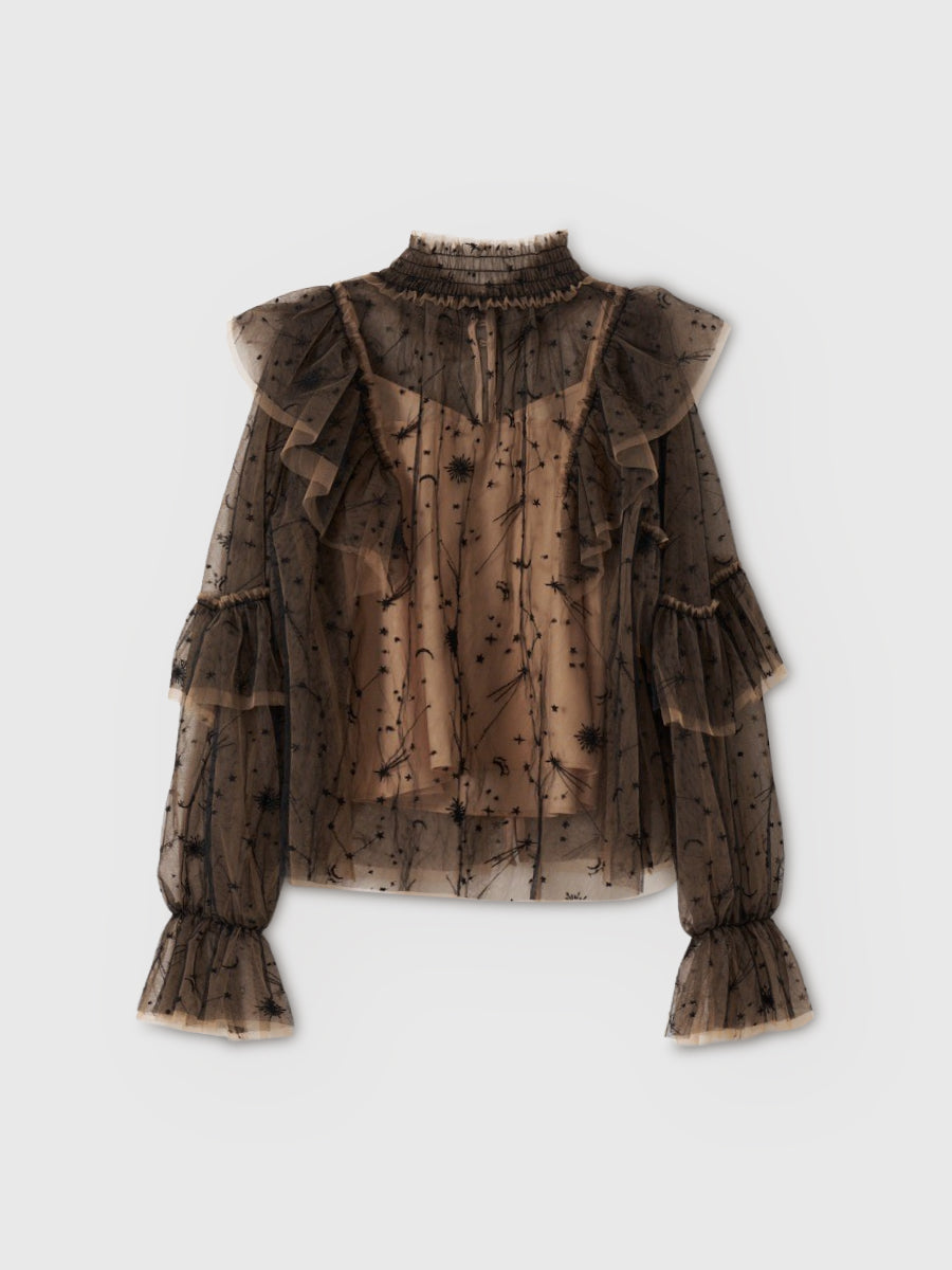 スターエンブロイダリーブラウス