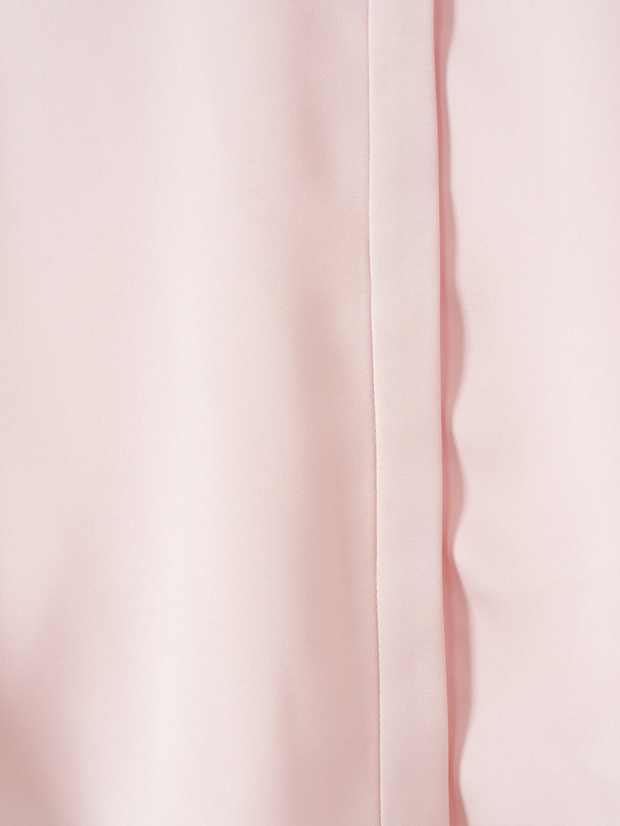 フェザートリムサテンシャツ