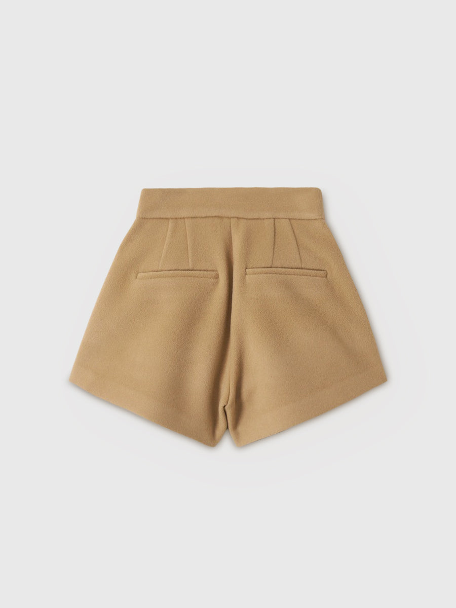 ウールタックショートパンツ