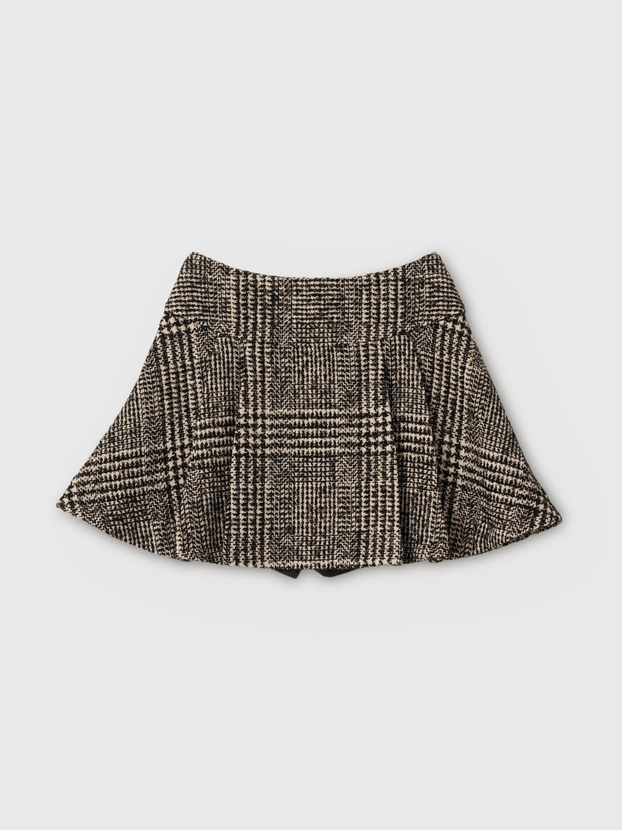 ツイードタックミニスカート