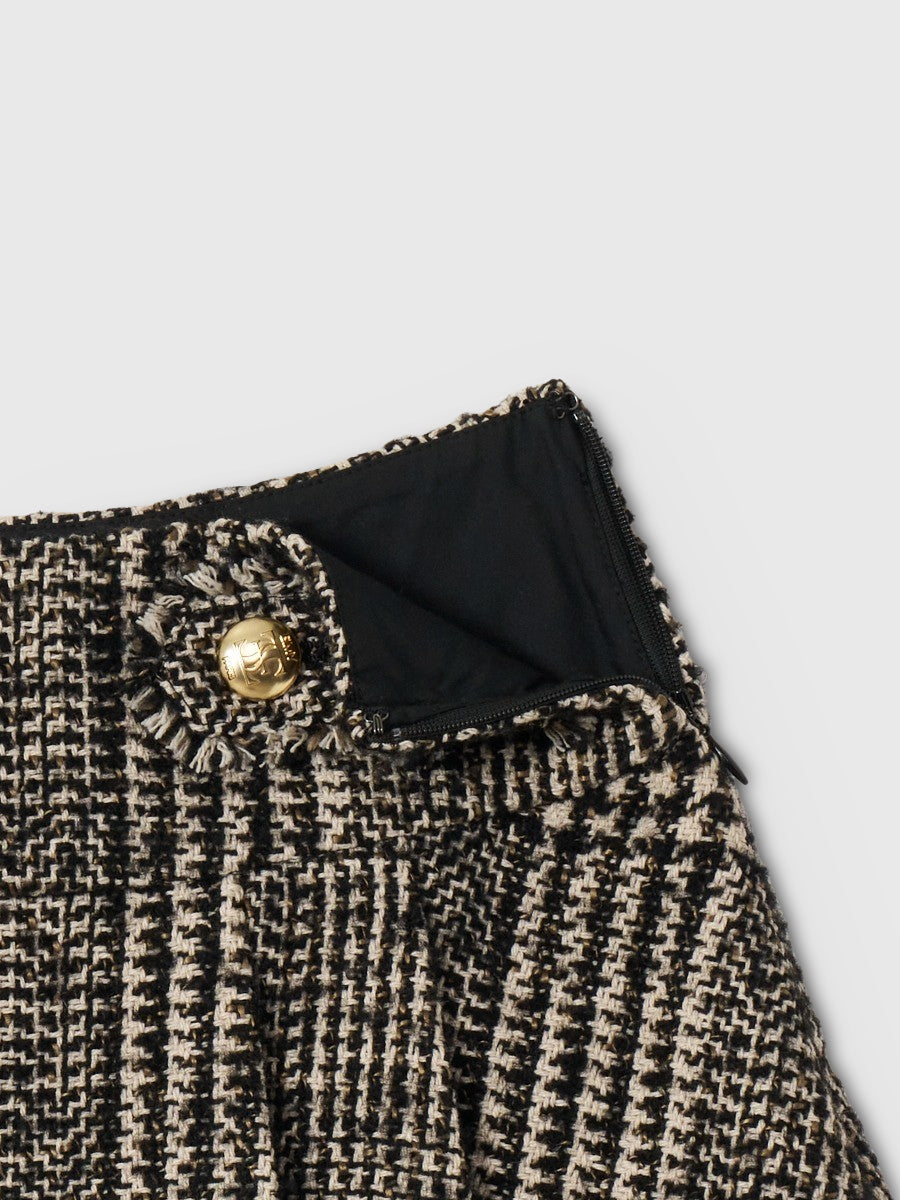 ツイードタックミニスカート