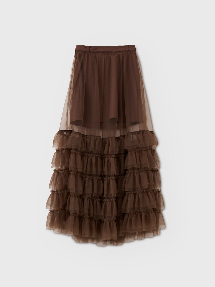 TULLE TIERED LAYERED SKIRT