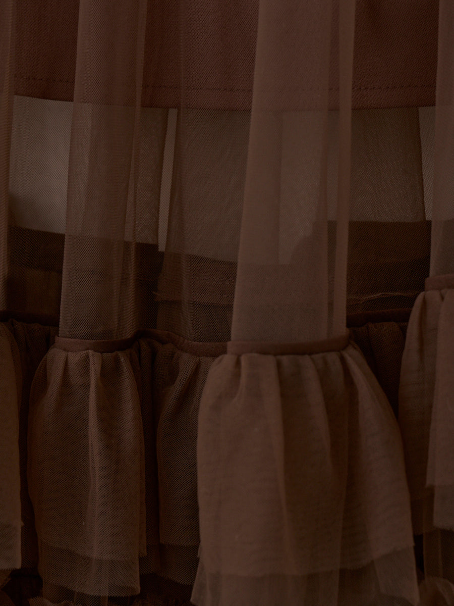 TULLE TIERED LAYERED SKIRT