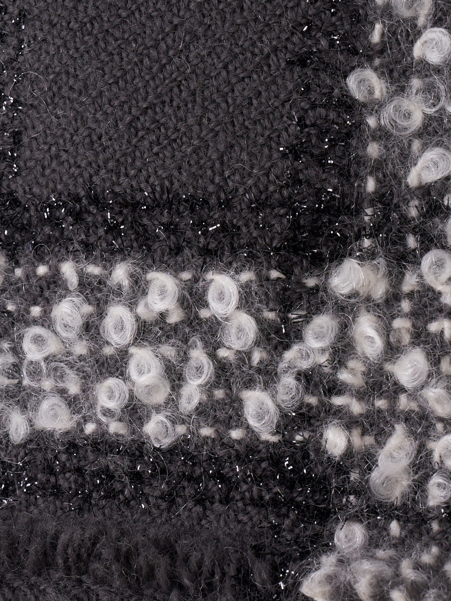 モヘアループチェックツイードミニスカート