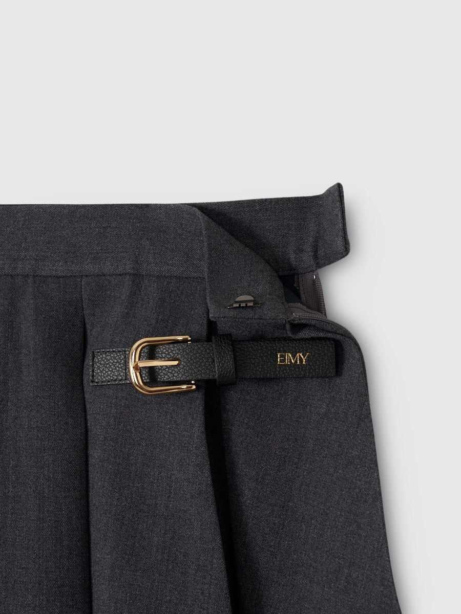 ベルトディテールプリーツスカート