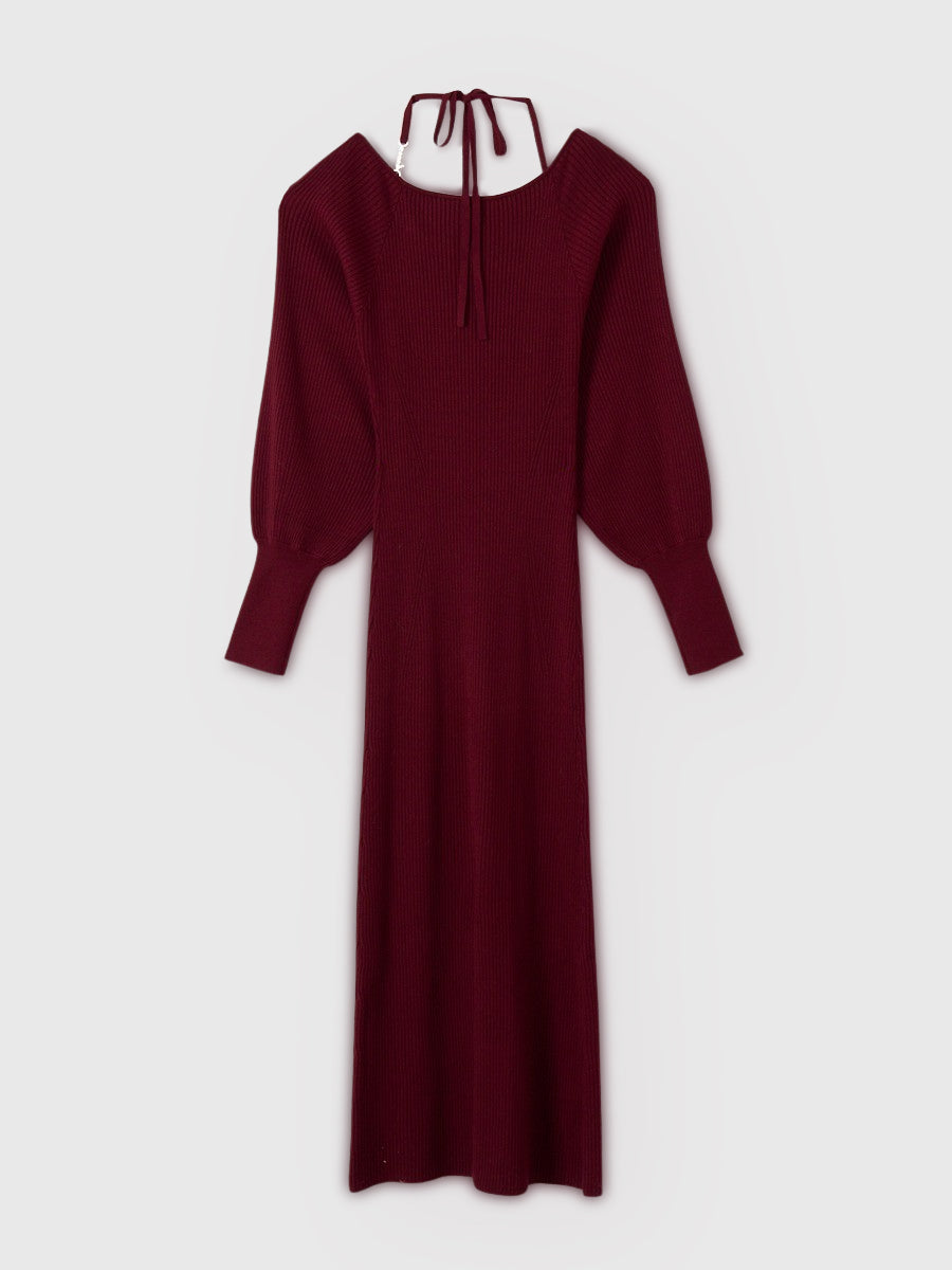 フロントロゴリブニットワンピース